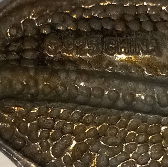 Lord & Taylor Antique Art Nouveau Sterling Silver & Green Marcasite Stone Leaf P - Picture 6 of 10